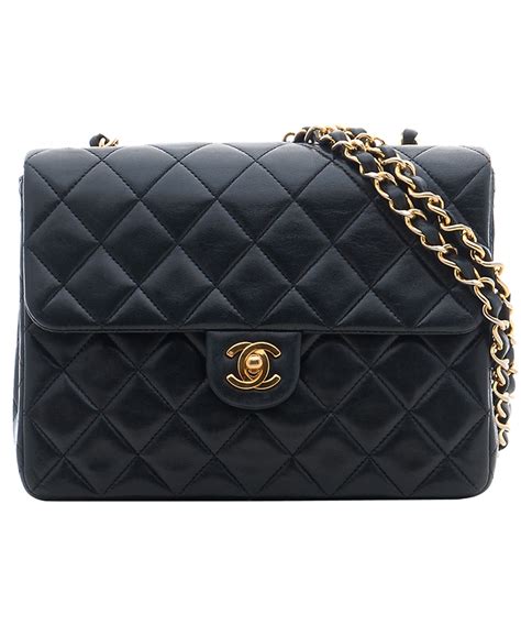 black quilted leather chanel bag|chanel leather shoulder bag.